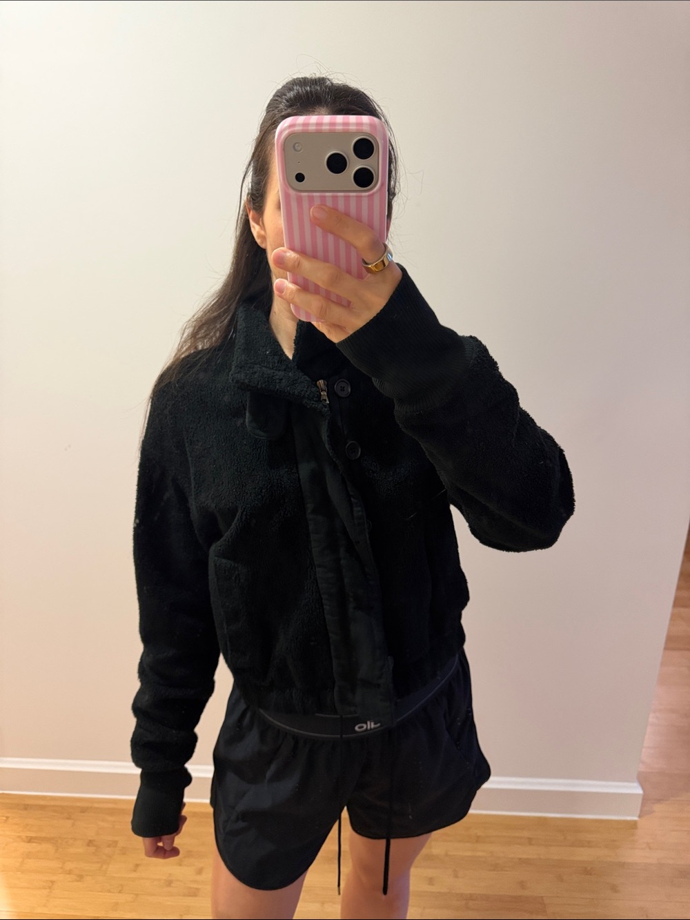 Black fuzzy jacket